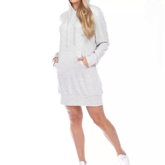 𝅺rag and bone Hooded Sweater Dress sz. XXS Grey - Picture 1 of 10